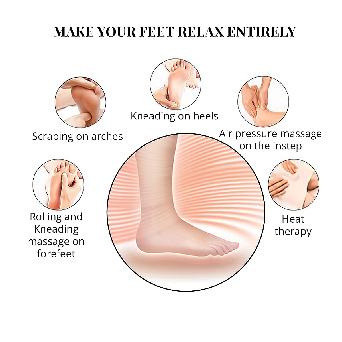 Black 5 in 1 Shiatsu Foot Massager with Remote image number 5