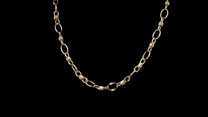 Italian 14K Yellow Gold 8.3mm Rolling Rolo Necklace 18-20 Inches 8.60 Grams