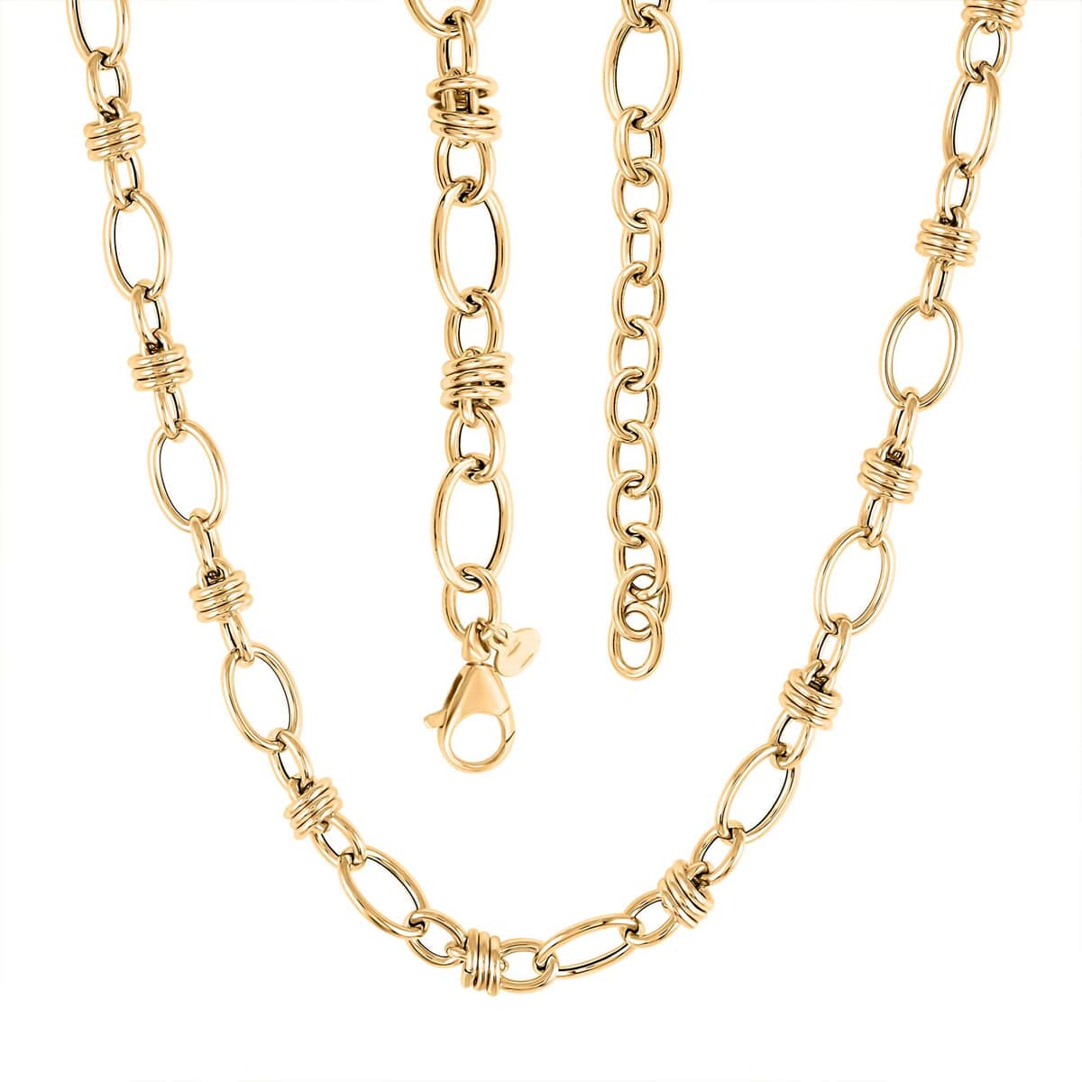 Italian 14K Yellow Gold 8.3mm Rolling Rolo Necklace 18-20 Inches 8.60 Grams image number 3