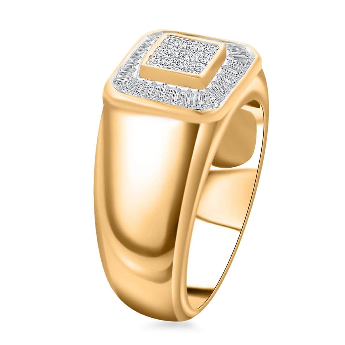 Diamond SI 1.00 ctw Ring in 14K Yellow Gold (Size 11.0) 9.6 Grams image number 3