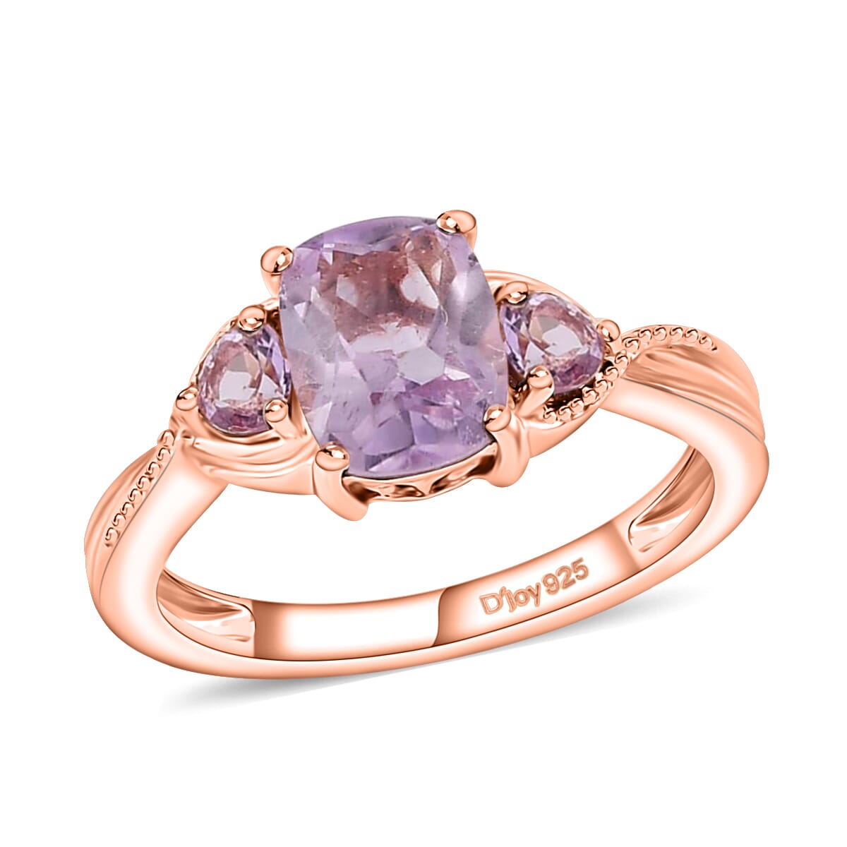 Rose De France Amethyst Ring in Vermeil Rose Gold Over Sterling Silver 1.50 ctw image number 0
