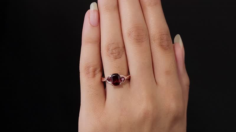 Rose De France Amethyst Ring in Vermeil Rose Gold Over Sterling Silver 1.50 ctw