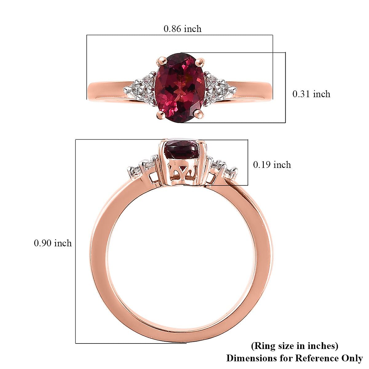 AAA Marropino Morganite and White Zircon Ring in Vermeil Rose Gold Over Sterling Silver, Morganite Jewelry, Pink Birthday Anniversary Gift For Her 1.10 ctw image number 5