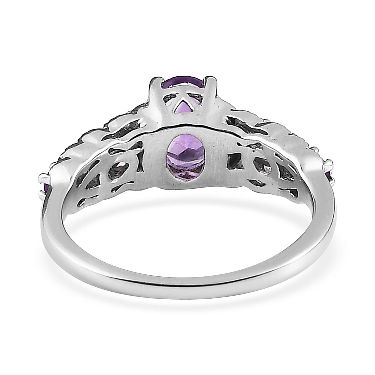 Peridot Ring in Platinum Over Sterling Silver (Size 6) 1.25 ctw image number 4