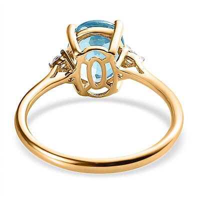 Gemstone and Diamond Royal Trio Ring in Sterling Silver