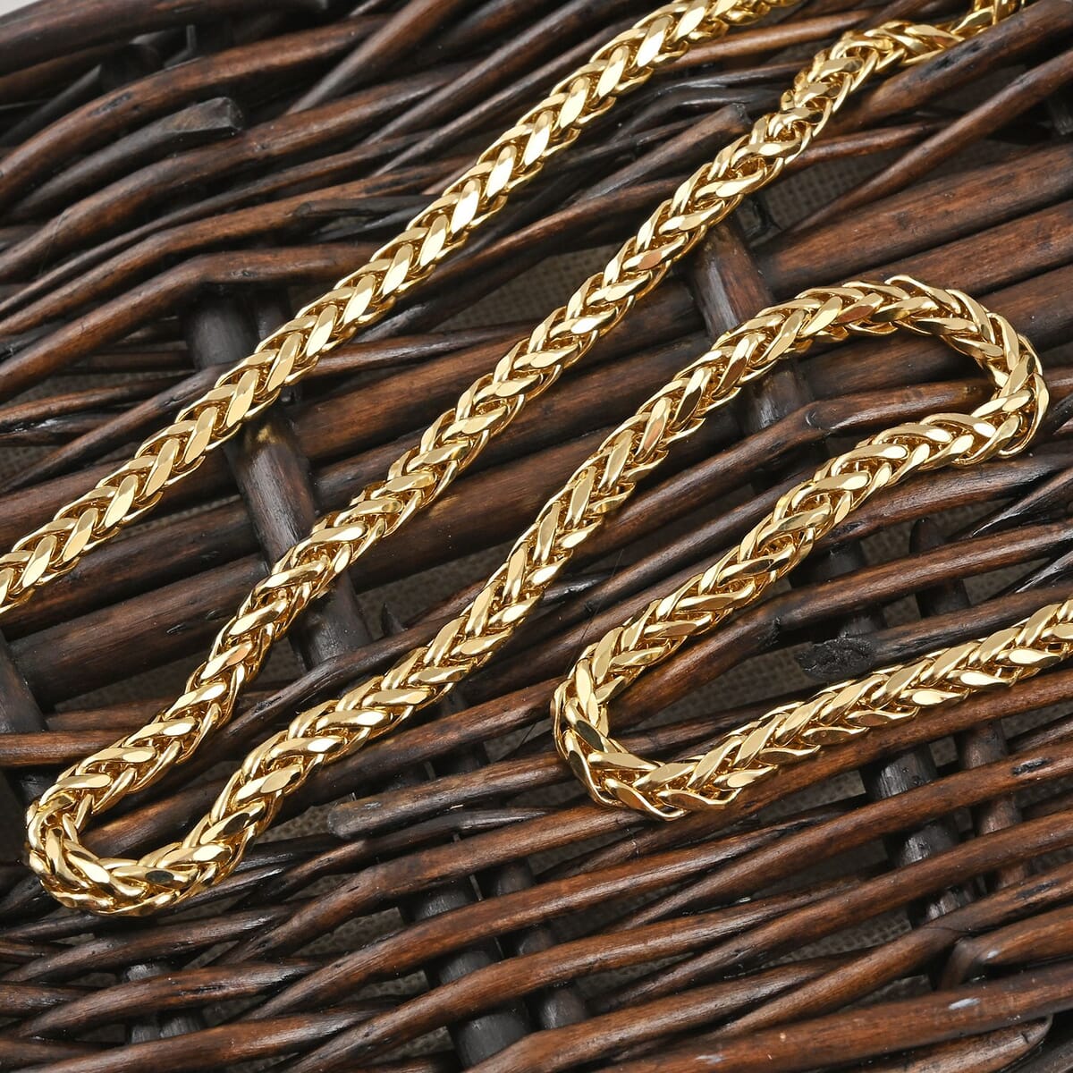 14K Yellow Gold 4mm Palma Necklace 18 Inches 12 Grams image number 1