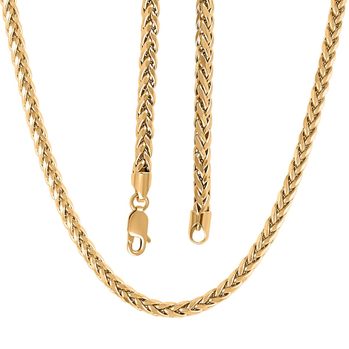 14K Yellow Gold 4mm Palma Necklace 18 Inches 12 Grams image number 3