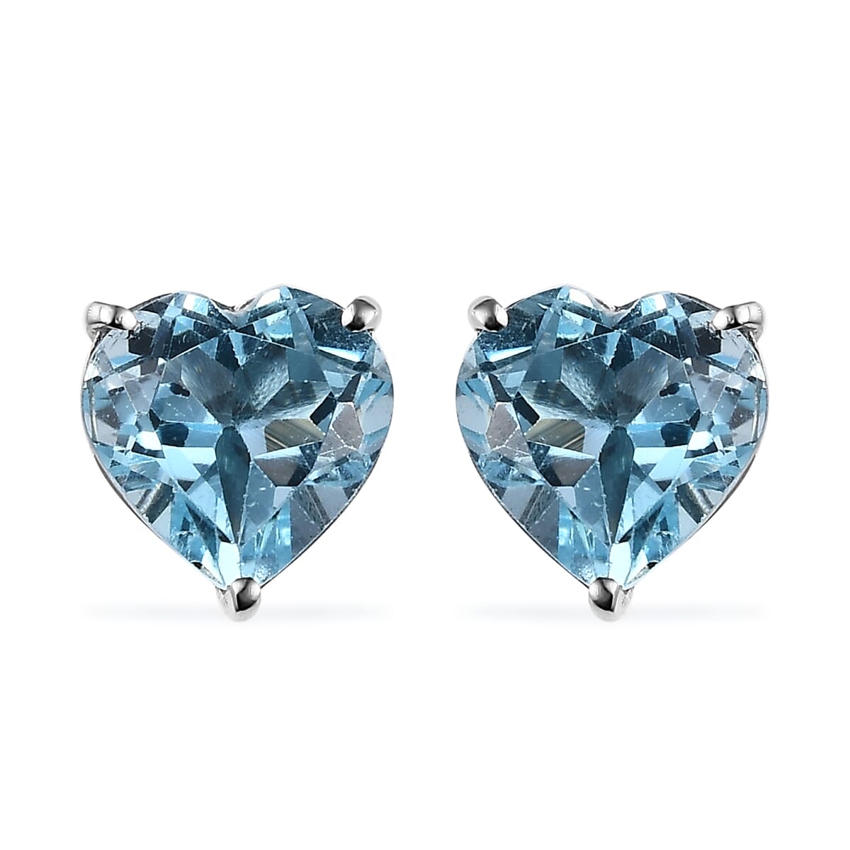 Brazilian Citrine Heart Stud Earrings in Vermeil YG Over Sterling Silver 4.50 ctw image number 0