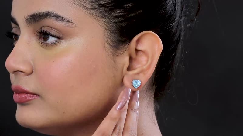 Brazilian Citrine Heart Stud Earrings in Vermeil YG Over Sterling Silver 4.50 ctw