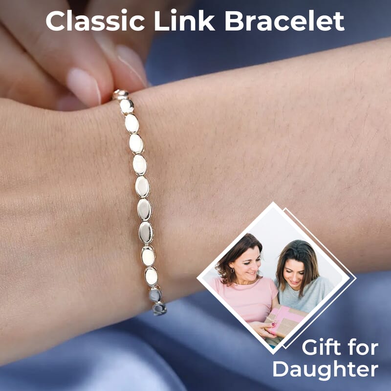 Luxoro 10K Yellow Gold Bracelet,  Oval Link Bracelet, Gold Link Bracelet, Gold Bracelet For Her, Gold Jewelry For Her (7.25 In) 3.8 Grams