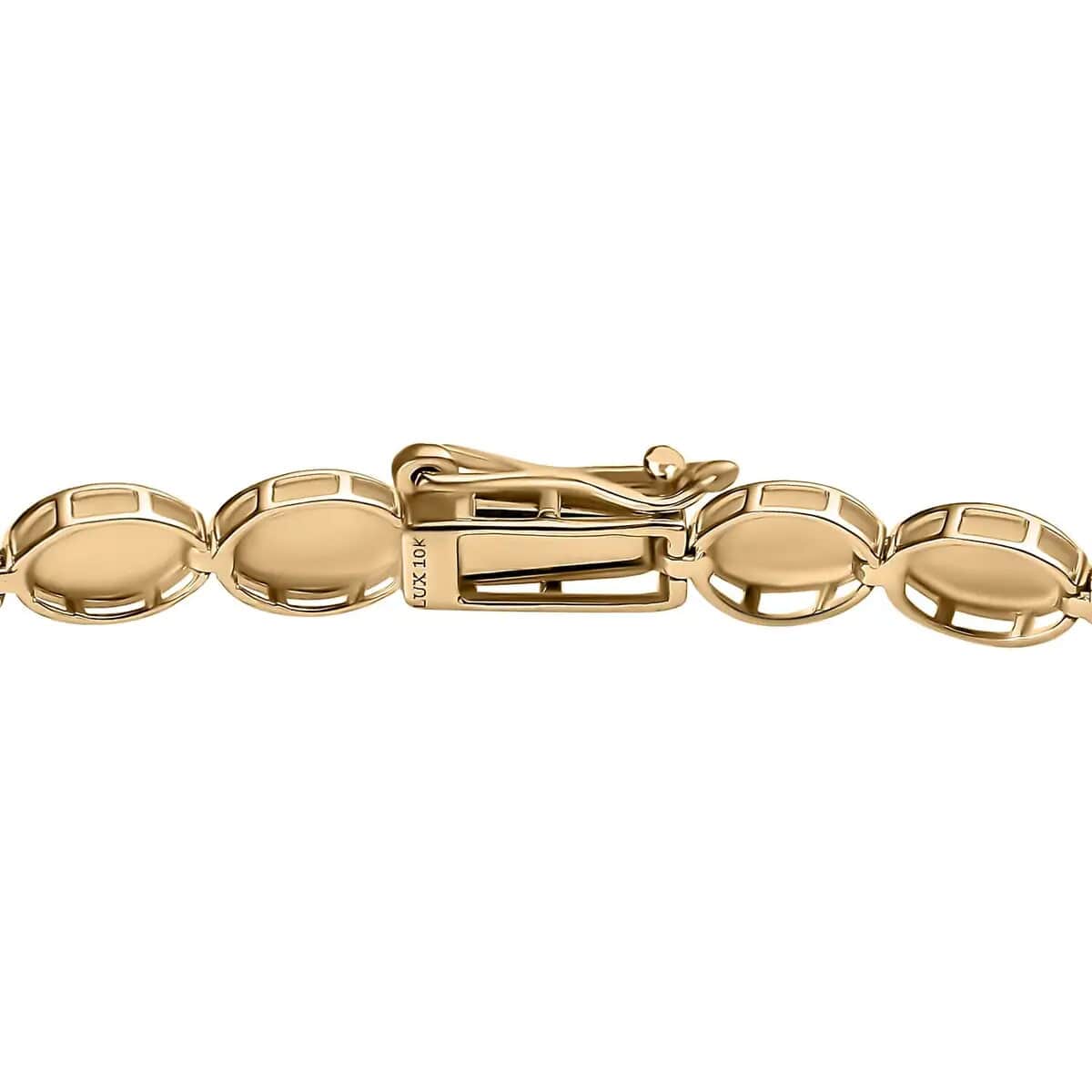 Luxoro 10K Yellow Gold Bracelet,  Oval Link Bracelet, Gold Link Bracelet, Gold Bracelet For Her, Gold Jewelry For Her (7.25 In) 3.8 Grams image number 4
