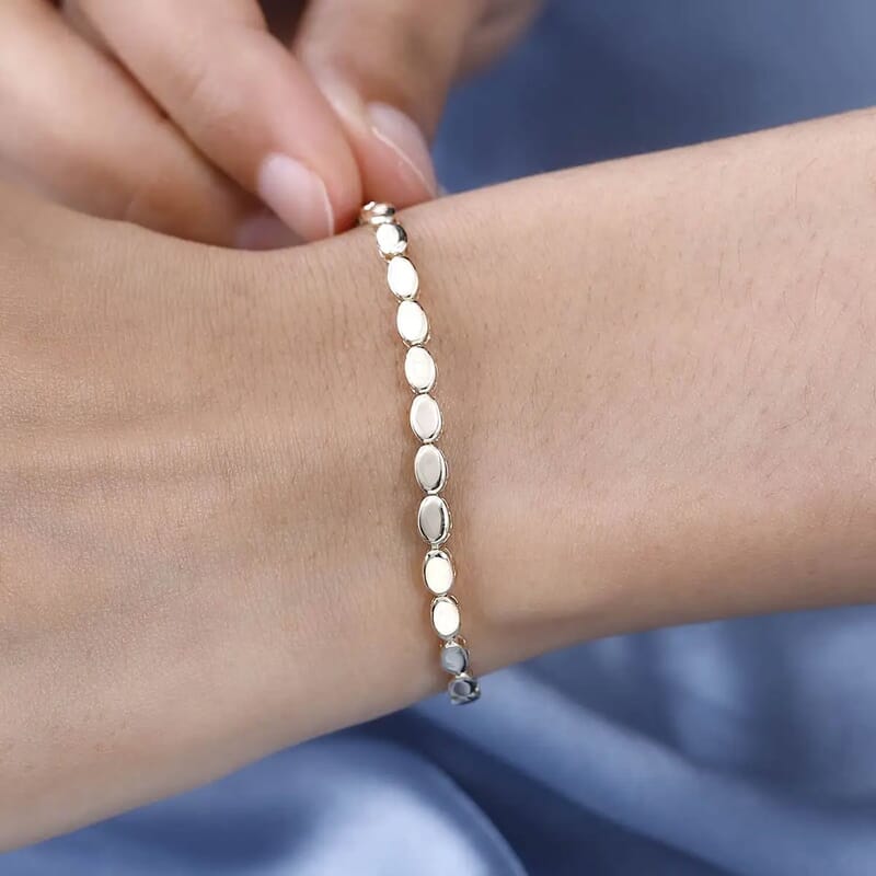 Luxoro 10K Yellow Gold Bracelet,  Oval Link Bracelet, Gold Link Bracelet, Gold Bracelet For Her, Gold Jewelry For Her (7.25 In) 3.8 Grams