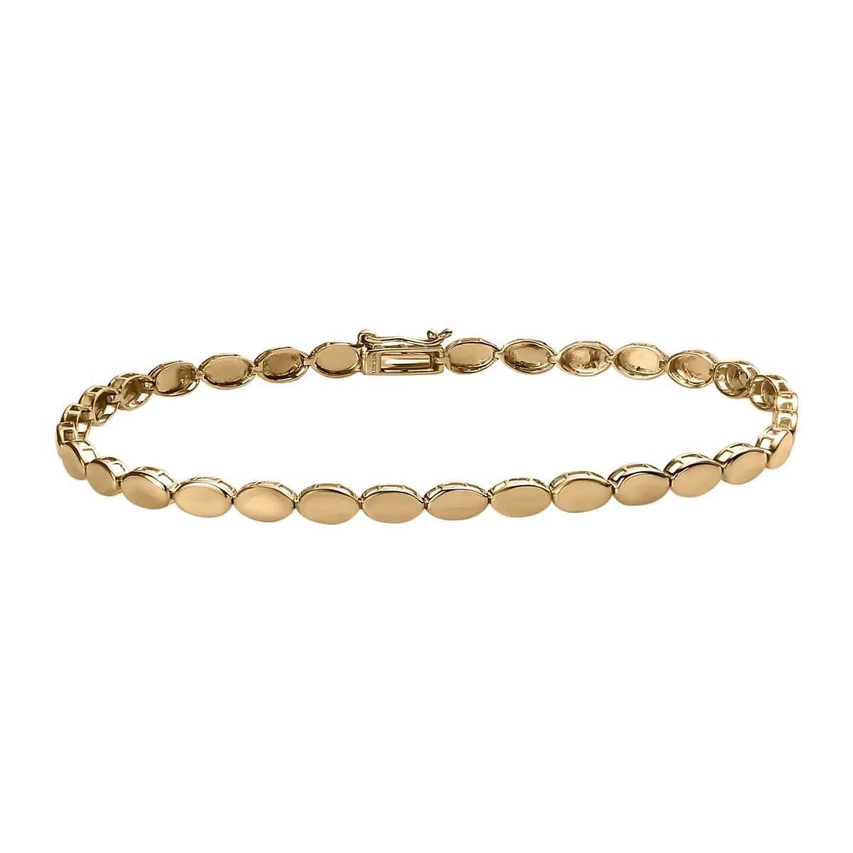 Luxoro 10K Yellow Gold Bracelet,  Oval Link Bracelet, Gold Link Bracelet, Gold Bracelet For Her, Gold Jewelry For Her (6.50 In) 3.50 Grams image number 0