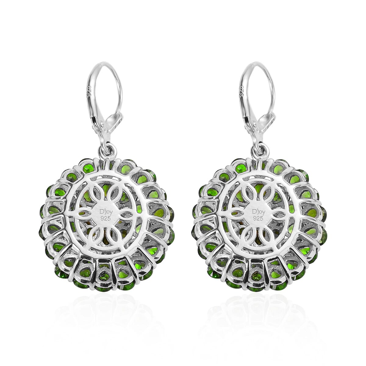 Chrome Diopside Lever Back Earrings in Platinum Over Sterling Silver 11.90 ctw image number 3