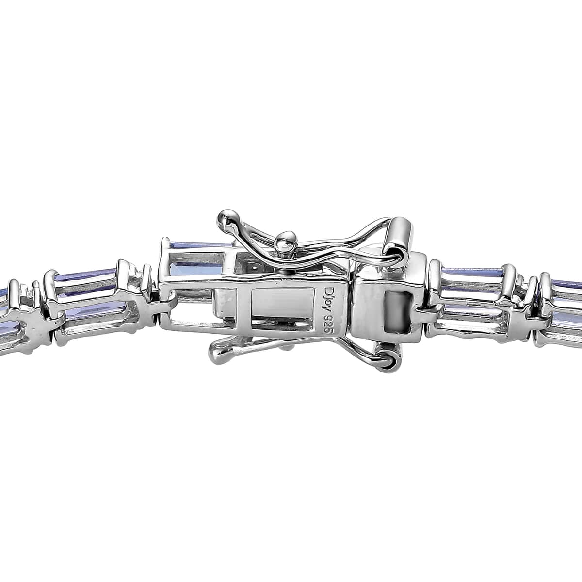 Tanzanite and Moissanite Tennis Bracelet in Platinum Over Sterling Silver (8.00 In) 9.10 ctw image number 3