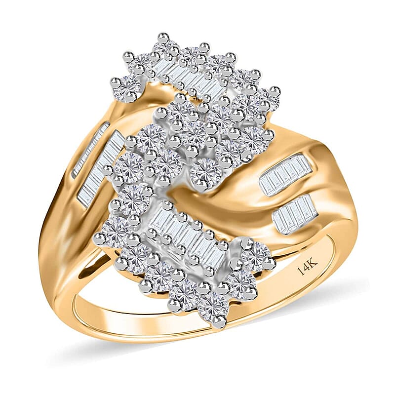 14K Yellow Gold G-H I3 Diamond Ring (Size 10.0) 6.25 Grams 1.00 ctw