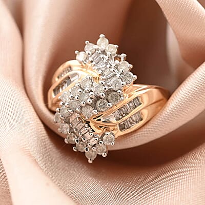 14K Yellow Gold G-H I3 Diamond Ring (Size 10.0) 6.25 Grams 1.00 ctw