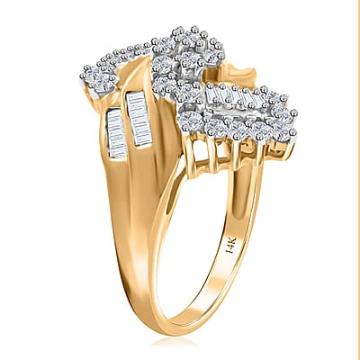 14K Yellow Gold G-H I3 Diamond Ring (Size 10.0) 6.25 Grams 1.00 ctw