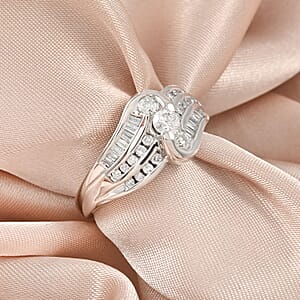 Diamond G-H I1 0.75 ctw Ring in 14K White Gold (Size 8.0) 5.60 Grams