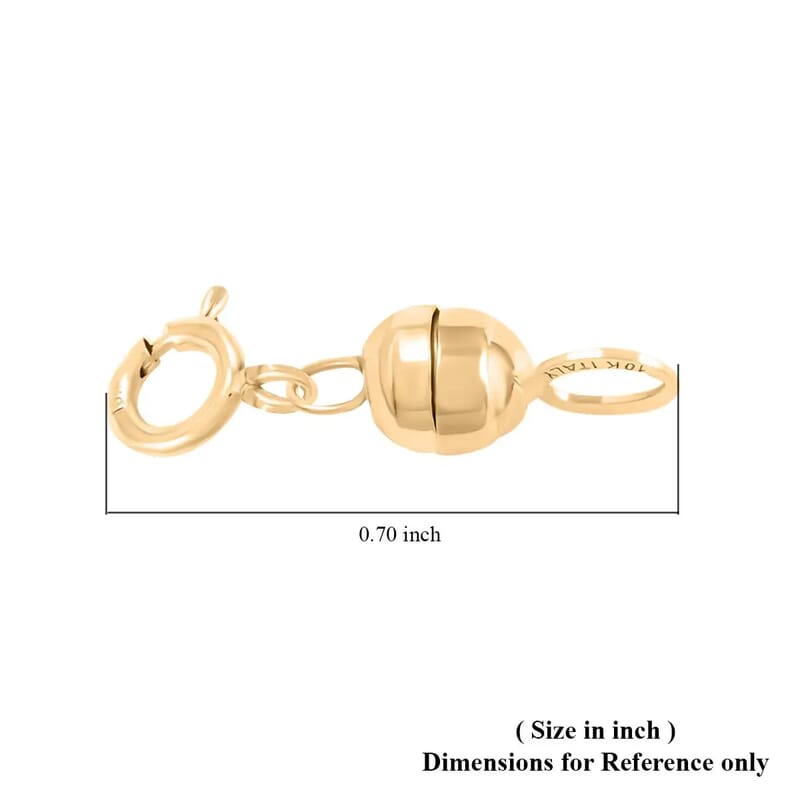 Chiusura Magnetica Italian 10K Yellow Gold Magnetic Clasp