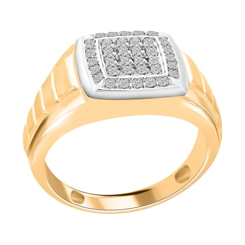 NY Closeout 10K Yellow Gold I-J, I2-I3 Diamond Ring (Size 10.0) 5 Grams 0.25 ctw