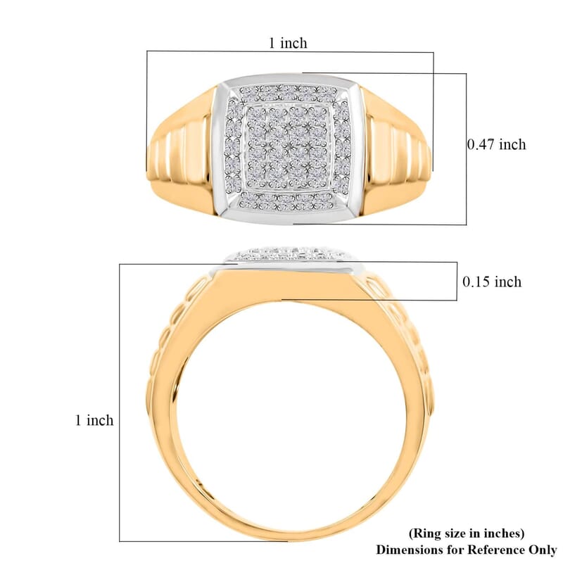 NY Closeout 10K Yellow Gold I-J, I2-I3 Diamond Ring (Size 10.0) 5 Grams 0.25 ctw