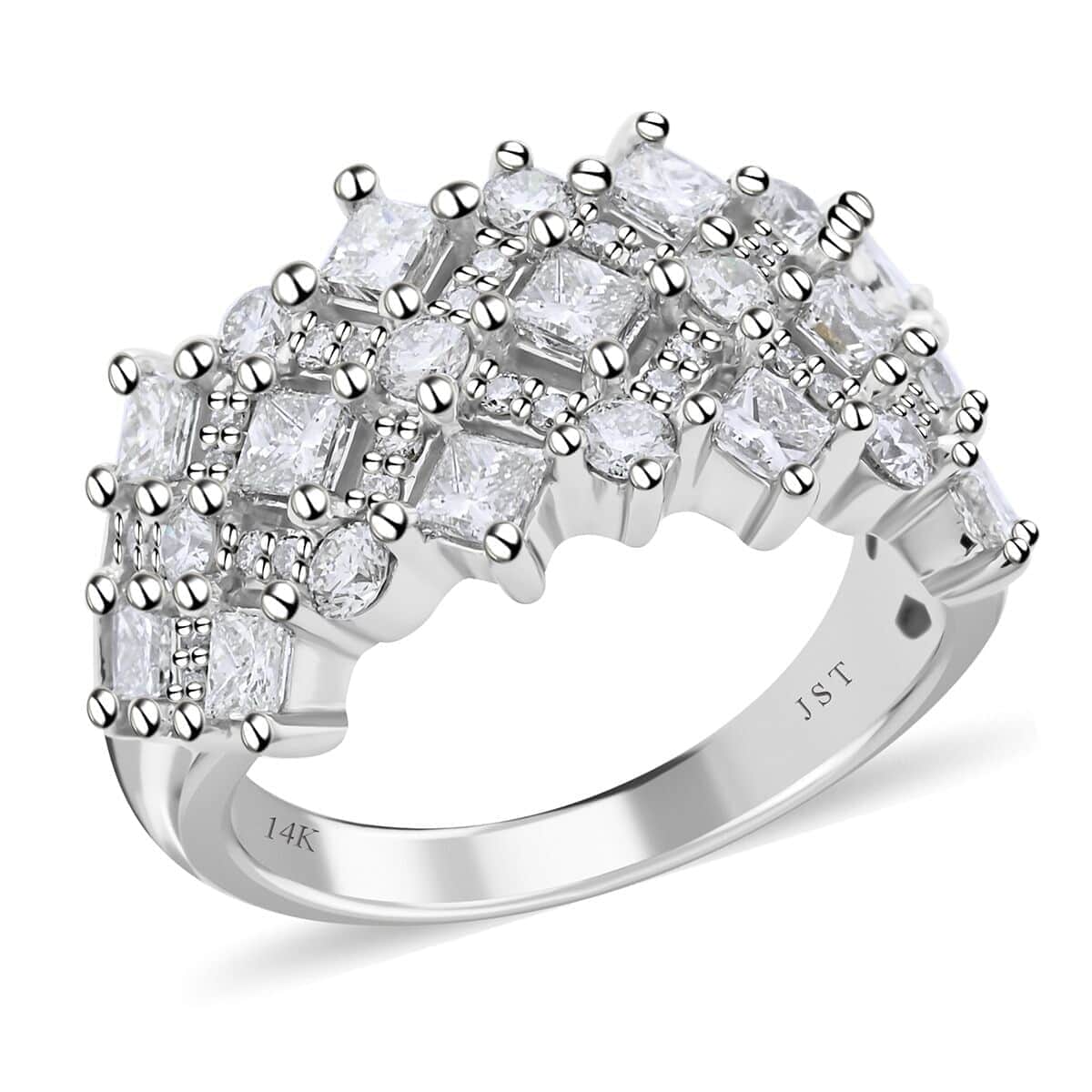 JCK Closeout Chantilly 14K White Gold Diamond (SI2) Ring (Size 7.0) 2.00 ctw image number 0