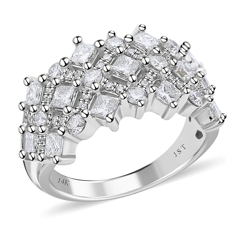 JCK Closeout Chantilly 14K White Gold Diamond (SI2) Ring (Size 7.0) 2.00 ctw