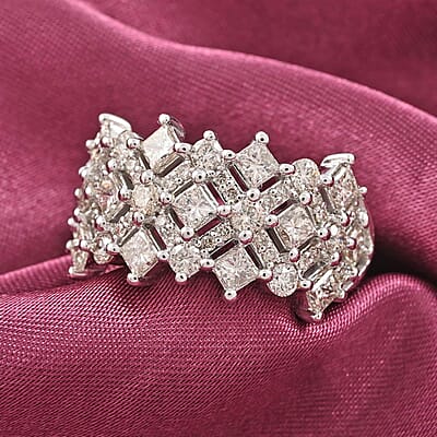 JCK Closeout Chantilly 14K White Gold Diamond (SI2) Ring (Size 7.0) 2.00 ctw