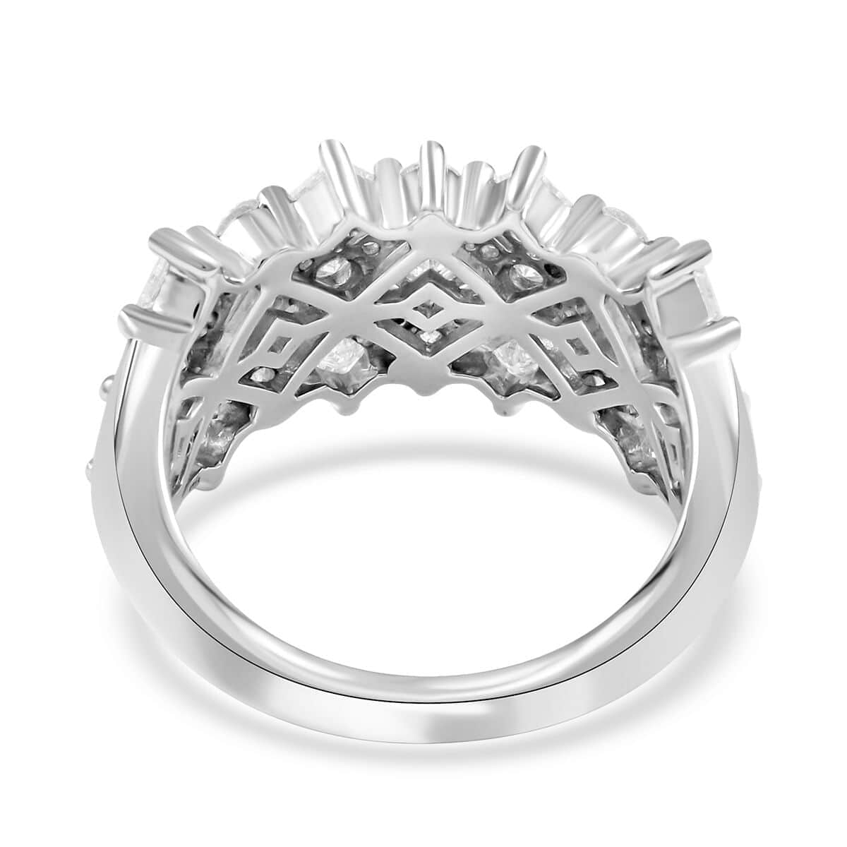 JCK Closeout Chantilly 14K White Gold Diamond (SI2) Ring (Size 7.0) 2.00 ctw image number 4