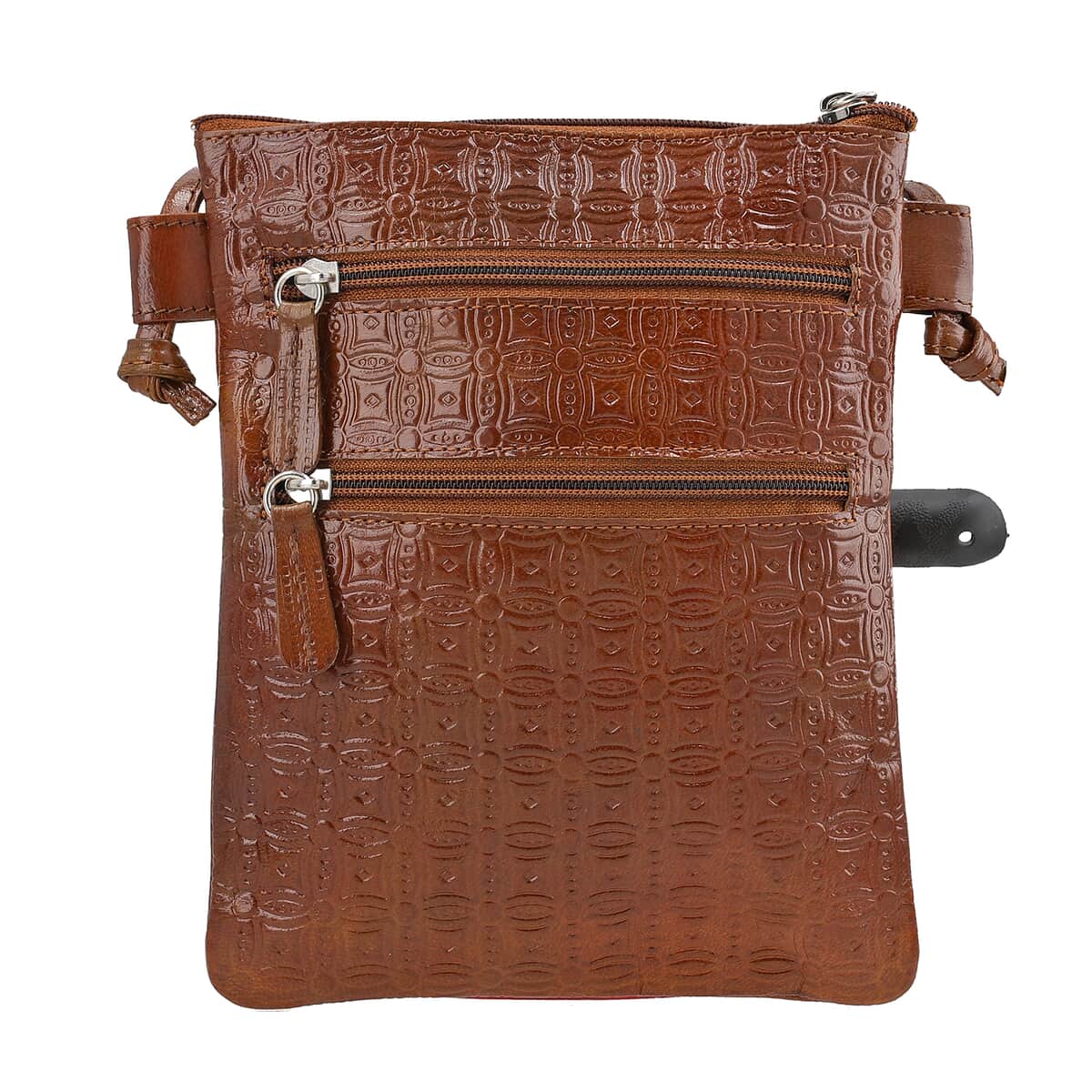 Vivid by Sukriti Owl Pattern Hand Painted Genuine Leather Crossbody Bag image number 5