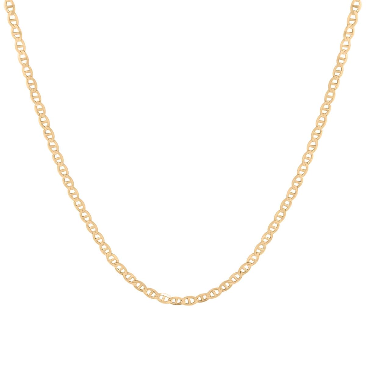 10K Yellow Gold 1.8mm Mariner Chain Necklace 18 Inches 1.9 Grams image number 0