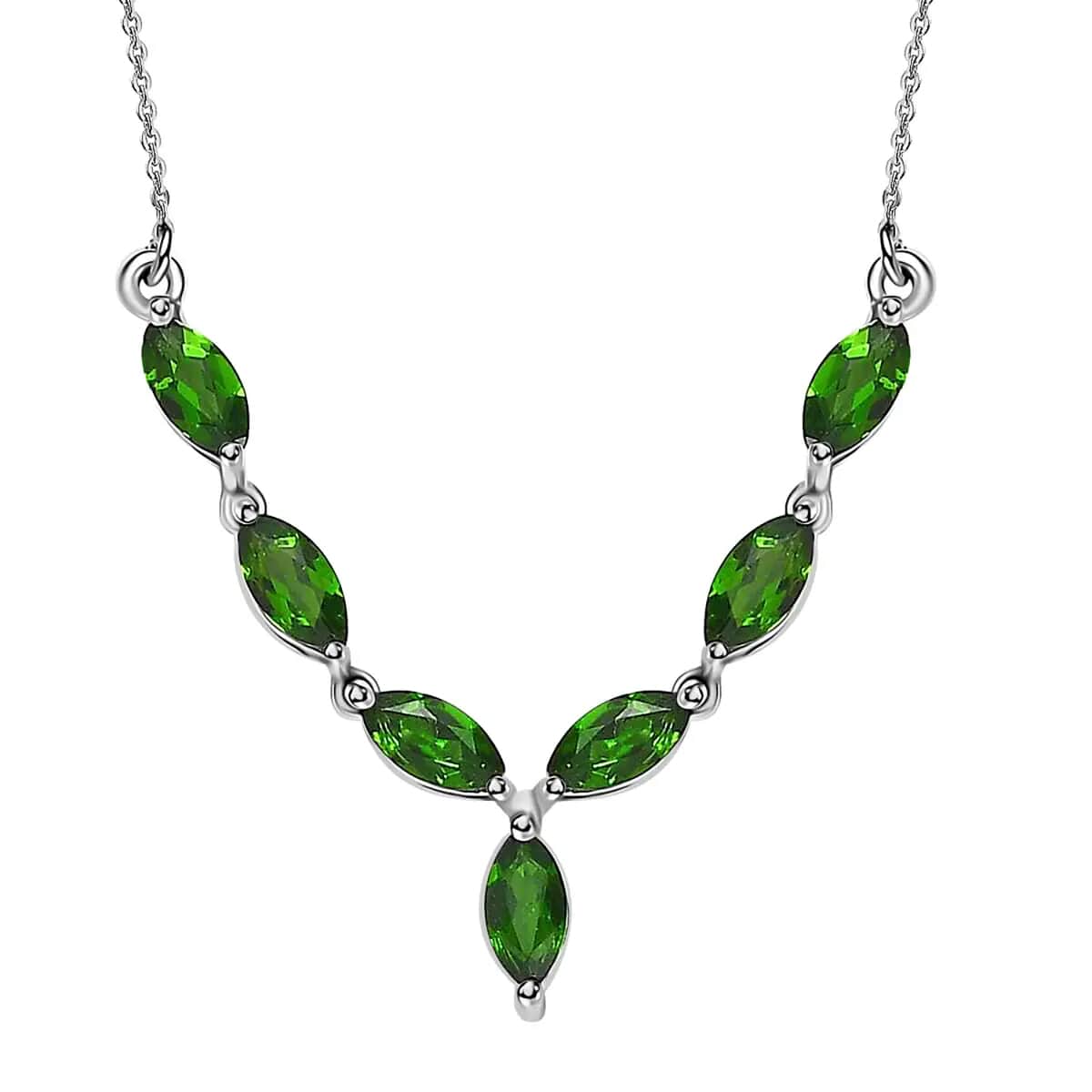 Chrome Diopside Necklace 18 Inches in Platinum Over Sterling Silver 1.70 ctw image number 0