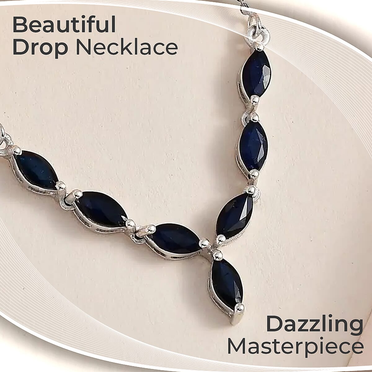 Madagascar Blue Sapphire (DF) Necklace, Platinum Over Sterling Silver Necklace, 18 Inch Necklace, Sapphire Jewelry For Her 1.70 ctw image number 1