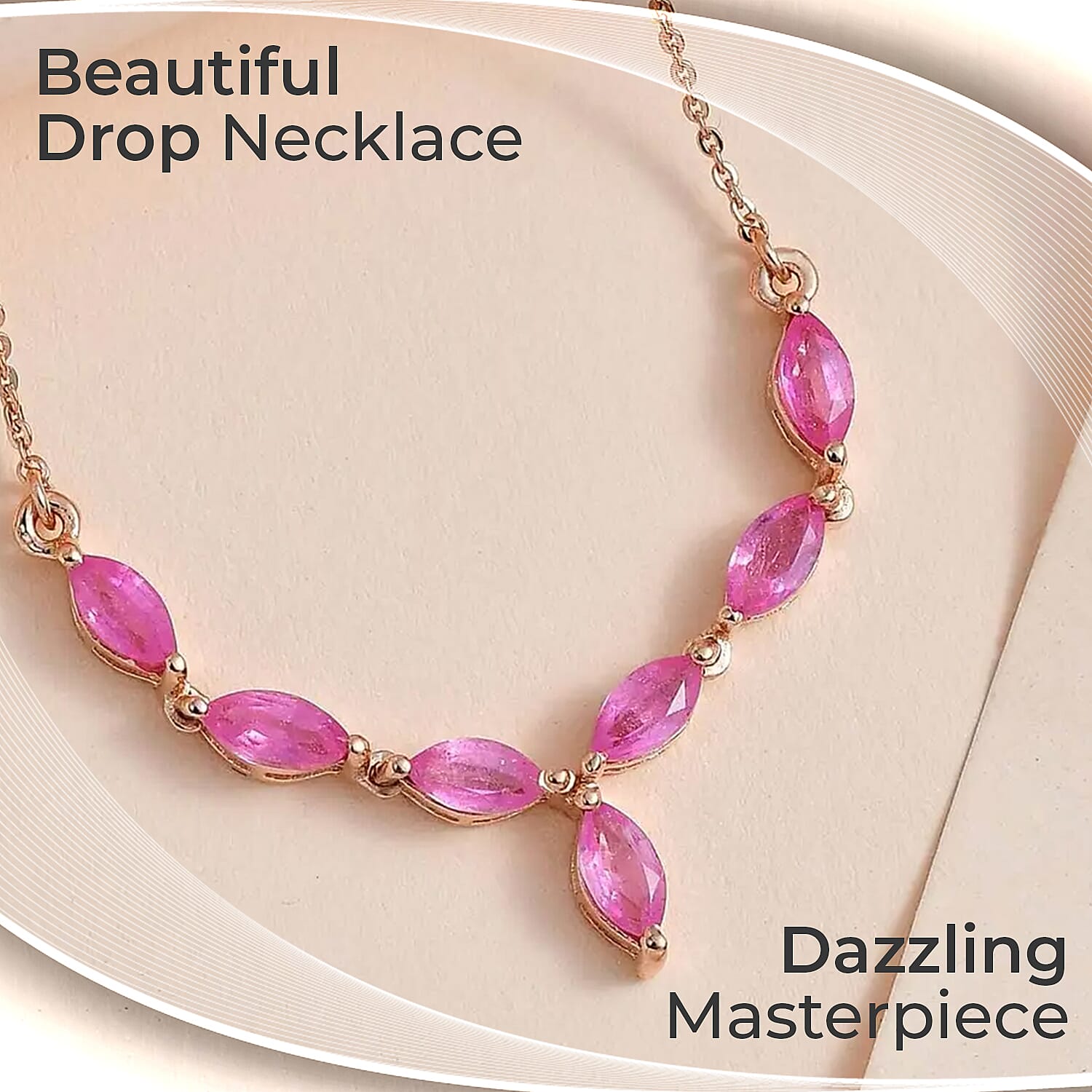 Ilakaka Hot Pink Sapphire (FF) Necklace, Vermeil Rose Gold Over Sterling Silver Necklace, 18 Inch Necklace, Sapphire Jewelry For Her 2.40 ctw