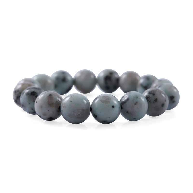 Dolomite 12mm 180.00 ctw Beaded Stretch Bracelet