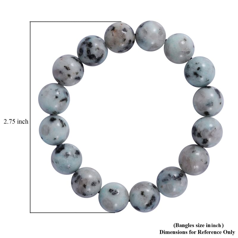 Dolomite 12mm 180.00 ctw Beaded Stretch Bracelet
