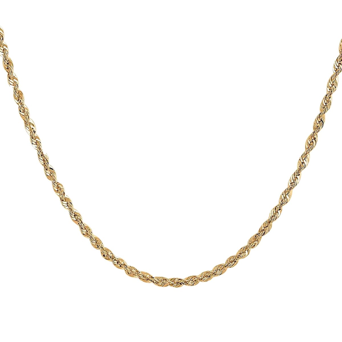 14K Yellow Gold 1.5mm Rope Chain Necklace 20 Inches 1.6 Grams image number 0