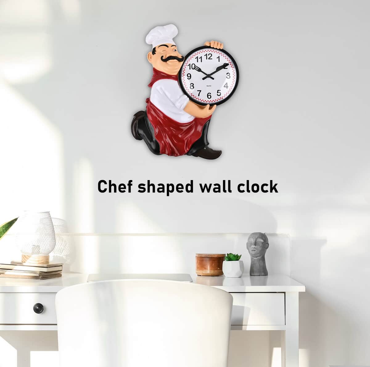 Chef Wall Clock (1xAA Battery Not Included) image number 1
