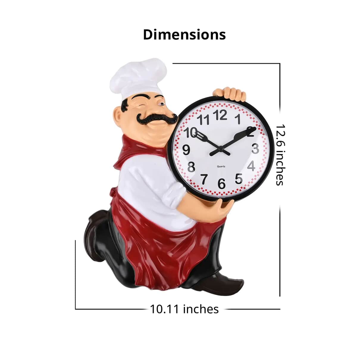 Chef Wall Clock (1xAA Battery Not Included) image number 4