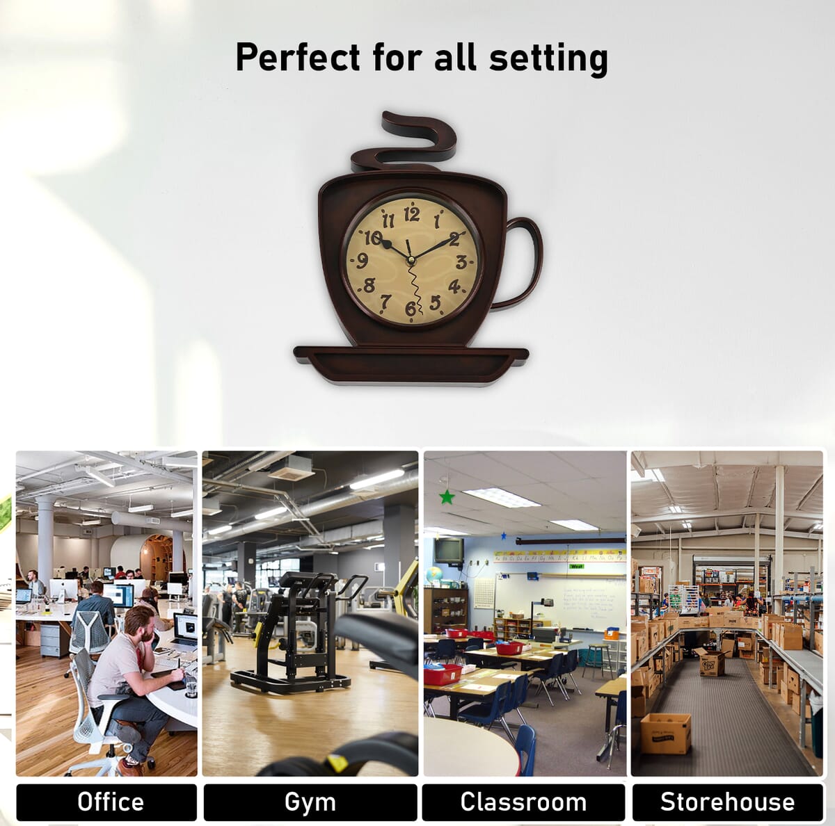 Coffee Cup Wall Clock (1xAA Battery Not Included) image number 3
