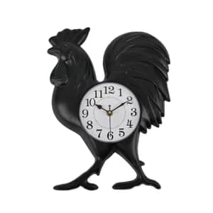 Black Rooster Shaped Wall Clock (1xAA Battery Not Included)