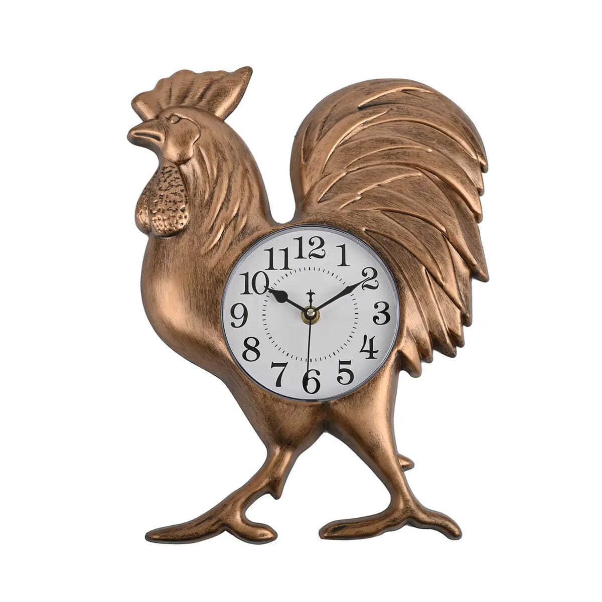 Brown Rooster Shaped Wall Clock (1xAA Battery Not Included) image number 0