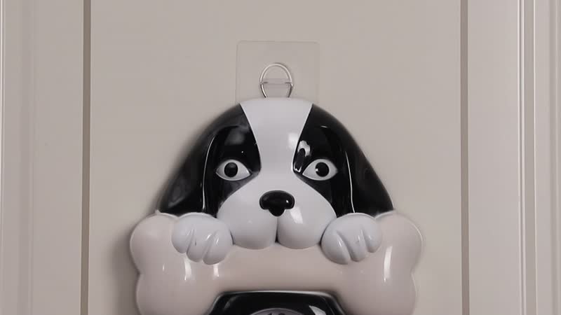 Black Dog Shaped Wall Clock with Moving Tail (14.17"x9.37"x2.51") (1xAA Battery Not Included)