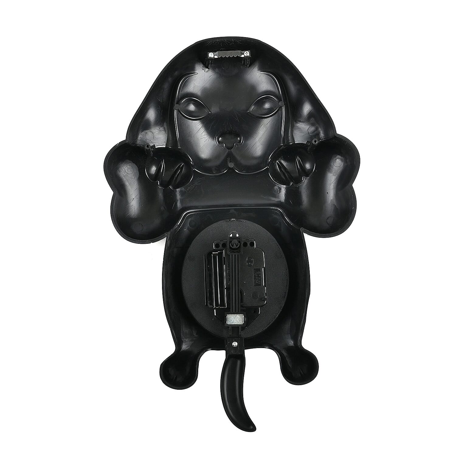 Black Dog Shaped Wall Clock with Moving Tail (1xAA Battery Not Included)