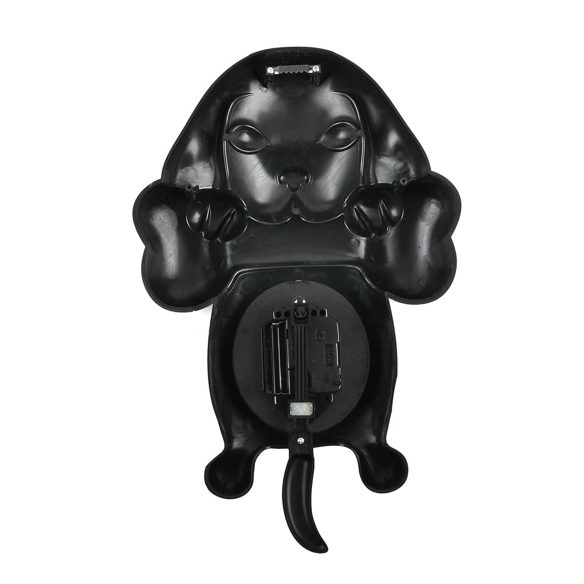 Black Dog Shaped Wall Clock with Moving Tail (14.17"x9.37"x2.51") (1xAA Battery Not Included) image number 1