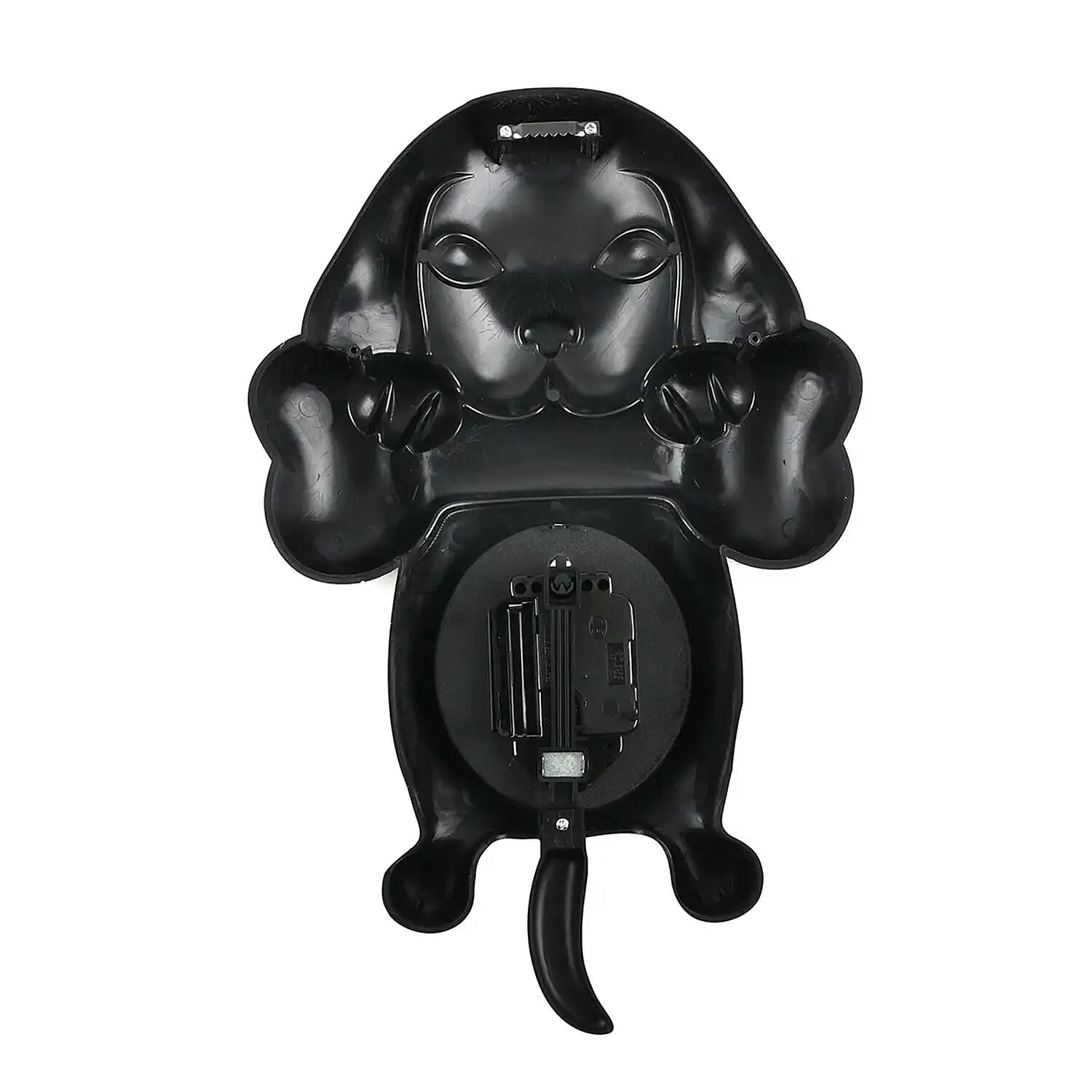 Black Dog Shaped Wall Clock with Moving Tail (1xAA Battery Not Included)