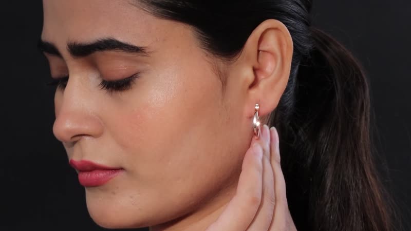 14K Rose Gold Over Sterling Silver Hoop Earrings 3.35 Grams
