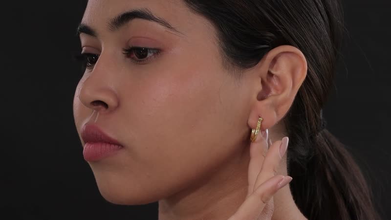 Platinum Over Sterling Silver Hoop Earrings (2.55 g)
