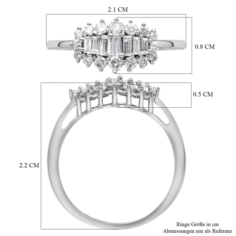 Diamond I1 0.50 ctw Ring in 14K White Gold (Size 11.5)